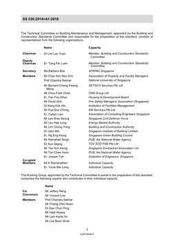 SS 530:2014+A1:2018 
 
3 
COPYRIGHT 
The Technical Committee on Building Maintenance and Management, appointed by the Buildin