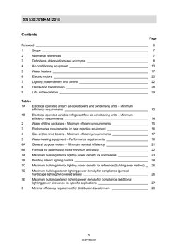 SS 530:2014+A1:2018 
 
5 
COPYRIGHT 
Contents  
Page 
 
Foreword   
 
6 
1 
Scope   
 
7 
2 
Normative references   
 
7 
3
