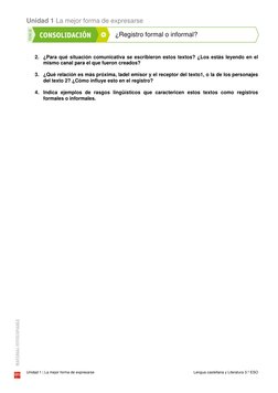 Unidad 1 La mejor forma de expresarse 
 
Unidad 1 | La mejor forma de expresarse 
Lengua castellana y Literatura 3.º ESO 
¿Re