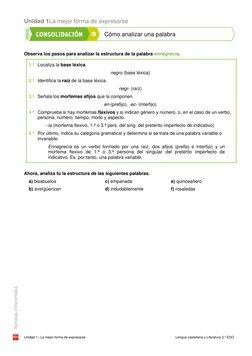 Unidad 1La mejor forma de expresarse 
 
Unidad 1 | La mejor forma de expresarse 
Lengua castellana y Literatura 3.º ESO 
Cómo