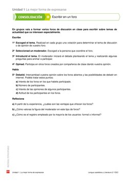 Unidad 1 La mejor forma de expresarse 
 
 
Unidad 1 | La mejor forma de expresarse 
Lengua castellana y Literatura 3.º ESO 
E