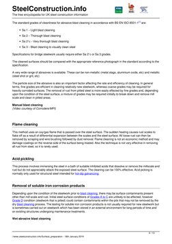 SteelConstruction.info
The free encyclopedia for UK steel construction information
The standard grades of cleanliness for abr