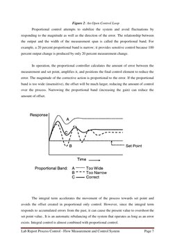 Lab Report Process Control - Flow Measurement and Control System  
Page 7 
 
Figure 2: An Open Control Loop 
 
Proportional c