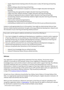 FHEA Application Guidance Notes | PDF | Educational Assessment | Curriculum