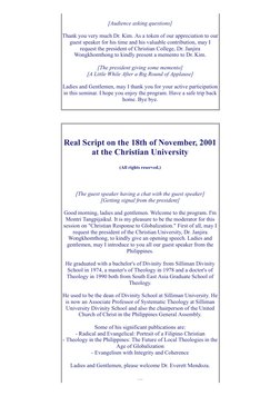 Moderator Script for Seminars | PDF