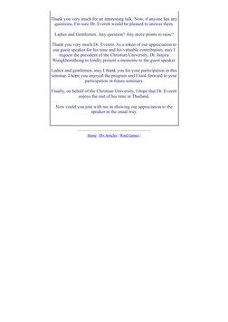 Moderator Script for Seminars | PDF