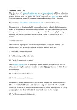 Numerical Ability Test Overview | PDF | Numbers | Arithmetic