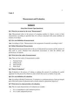 Educational Measurement and Evaluation Notes | PDF | Validity ...