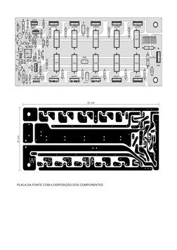 PLACA DA FONTE COM A DISPOSIÇÃO DOS COMPONENTES
