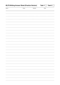 Ielts Writing Answer Sheet PDF | PDF | International English Language ...
