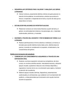  
DESARROLLAR CRITERIOS PARA VALORAR Y ANALIZAR LAS OBRAS 
LITERARIAS 
 Valorar la lectura, proponiendo distintos criterios