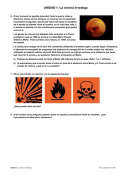 Unidad 1 | La ciencia investiga