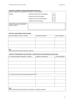 SACPCMP Registration Application Form | PDF | Project Management ...