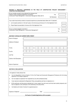 SACPCMP Registration Application Form | PDF | Project Management ...