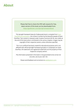 Spring Framework Notes For Professionals Book | PDF | Spring Framework ...