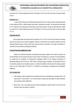 GEOTECHNICAL INVESTIGATION REPORT FOR THE PROPOSED CONSTRUCTION 
OF RESIDENTIAL BUILDING (G+2) AT KAZHIPATTUR, CHENNAI-603