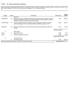 TYP010
Ud
Basurero para playa, de polietileno.
Código
Unidad
Descripción
Rendimiento
1
Materiales
mt52psc060b
Ud
1.000
5352.5