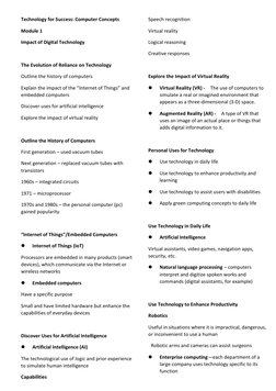 Technology for Success: Computer Concepts 
Module 1 
Impact of Digital Technology 
 
The Evolution of Reliance on Technology