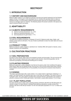 Beetroot Production Guidelines | PDF | Beetroot | Sowing