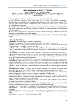 M G University M Sc Bot