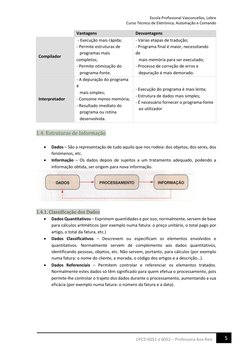 Escola Profissional Vasconcellos, Lebre 
Curso Técnico de Eletrónica, Automação e Comando 
 
5 
UFCD 6051 e 6052 – Professora