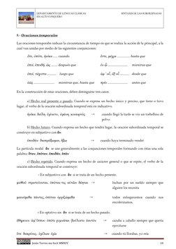 DEPARTAMENTO DE LENGUAS CLÁSICAS                                                        SINTAXIS DE LAS SUBORDINADAS 
IES