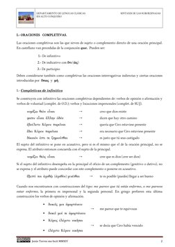 DEPARTAMENTO DE LENGUAS CLÁSICAS                                                        SINTAXIS DE LAS SUBORDINADAS 
IES