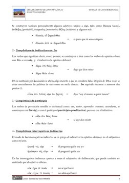 DEPARTAMENTO DE LENGUAS CLÁSICAS                                                        SINTAXIS DE LAS SUBORDINADAS 
IES