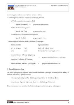 DEPARTAMENTO DE LENGUAS CLÁSICAS                                                        SINTAXIS DE LAS SUBORDINADAS 
IES