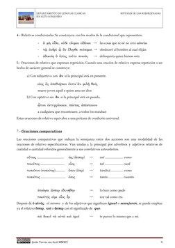 DEPARTAMENTO DE LENGUAS CLÁSICAS                                                        SINTAXIS DE LAS SUBORDINADAS 
IES
