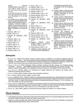 ÁVILA ESPINOSA, Felipe Arturo (2006). «Guerra y política contra el cuartelazo. La revolución zapatista durante el
régimen 
de