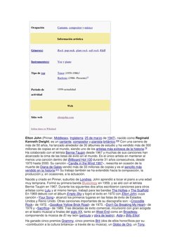 Ocupación 
Cantante, (https://es.wikipedia.org/wiki/Cantante) compositor  (https://es.wikipedia.org/wiki/Compositor)y músico