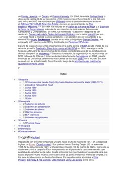 un Disney Legends, un Óscar y el Premio Kennedy. En 2004, la revista Rolling Stone lo 
ubicó en la casilla 49 de su lista de