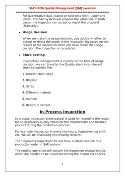 SAP HANA Quality Management (QM) overview
========================================================
For quantitative data, bas