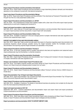 Export Import Procedures Overview | PDF | Imports | Exports