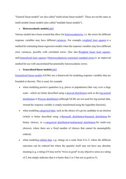 "General linear models" are also called "multivariate linear models". These are not the same as 
multivariable linear models