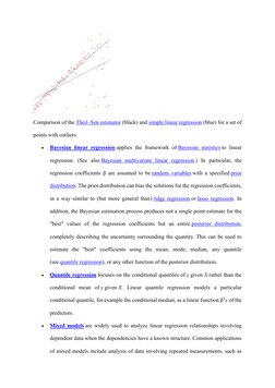 (https://en.wikipedia.org/wiki/File:Thiel-Sen_estimator.svg) 
Comparison of the Theil–Sen estimator (black) and simple linea
