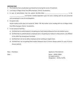 Essentiality Certificate.pdf Essential Certificate for Medical Reimbursement | PDF | Medicine ...