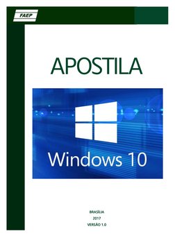 APOSTILA
BRASÍLIA
BRASÍLIA
BRASÍLIA
BRASÍLIA
BRASÍLIA
2017
2017
2017
2017
2017
VERSÃO 1.0
VERSÃO 1.0
VERSÃO 1.0
VERSÃO 1.0