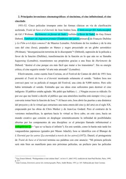 2. Principales invenciones cinematográficas: el sincinéma, el cine infinitesimal, el cine 
cincelado 
1951-52. Cinco película