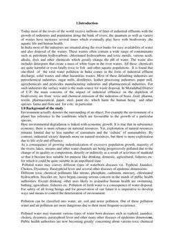 1.Introduction 
 
Today most of the rivers of the world receive millions of litter of industrial effluents with the 
growth o