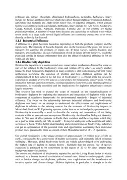 pollutant viz. nitrate, phosphate, chlorinated hydrocarbons, pesticides, herbicides, heavy 
metals etc. besides drinking othe