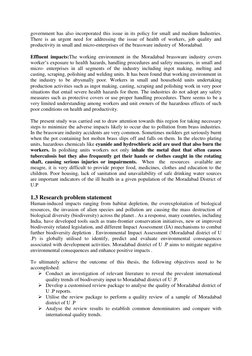 government has also incorporated this issue in its policy for small and medium Industries. 
There is an urgent need for addre