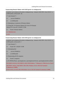 Auditing Microsoft Domain Environment
Enumeratin