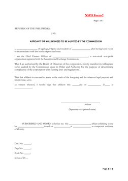 NSPO Forms and COEP Guidelines | PDF | Affidavit | Notary Public