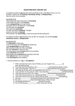 Ed, - Ing Adjectives | PDF