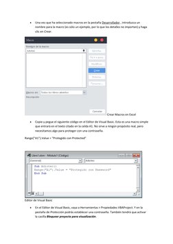 Desbloquear Contraseña VBA en Excel | PDF | Visual Basic para ...