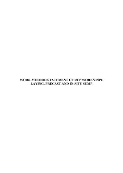 Pipe Works Method Statement RCP Pipe Installation Method Statement | PDF | Surveying | Concrete