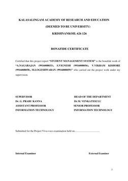 2 
 
 
KALASALINGAM ACADEMY OF RESEARCH AND EDUCATION  
 
(DEEMED TO BE UNIVERSITY) 
 
KRISHNANKOIL 626 126 
 
 
 
 
 
BONAFI