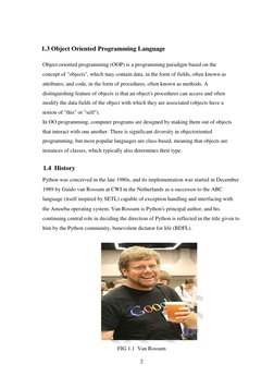 1.3 Object Oriented Programming Language 
 
Object-oriented programming (OOP) is a programming paradigm based on the 
co